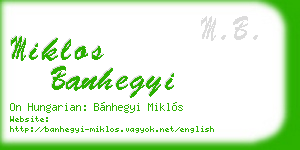 miklos banhegyi business card
